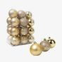 christmas shop 60mm assorted shatterproof bauble set (24 pack)