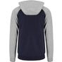 AWDis Just Hoods Baseball Zoodie oxford_navy/heather_grey