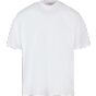 Build Your Brand Oversized Mock Neck Tee white