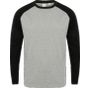 SF Clothing Men´s long sleeved baseball T heather_grey/black