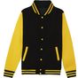 AWDis Just Hoods Veste Varsity jet_black/sun_yellow