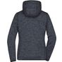 James&Nicholson Ladies' Knitted Fleece Hoody dark_melange/black