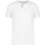 Kariban T-shirt écoresponsable henley manches courtes homme - 140 g white