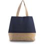 Kimood Sac shopping en toiles de coton et jute patriot_blue/natural