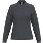iDeal Basic Brand Polo piqué LSL femme 180 ideal_dark_grey