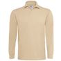 B&C Collection Heavymill Longsleeve Polo sand