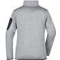 James&Nicholson Ladies´ Knitted Fleece Jacket light_grey_melange/red