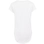 Build Your Brand Ladies Long Slub Tee white