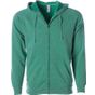 Independent Unisex Midweight Special Blend Raglan Zip Hood sea_green