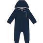 Kariban Grenouillère bébé avec capuche navy/oxford_grey