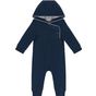 kariban Grenouillère bébé avec capuche navy/oxford_grey