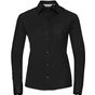Russell Collection Ladies’ long sleeve classic pure cotton poplin shirt black