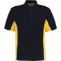 Kustom Kit Track Polo Shirt Navy / Mid yellow