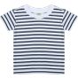 Larkwood Kids Sstriped Crew Neck T-Shirt white/navy