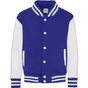 AWDis Just Hoods Kid's Varsity Jacket royal_blue/white