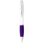 Bullet Stylo bille avec corps blanc et grip coloré Nash blanc/violet