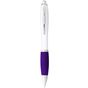 Bullet Stylo bille avec corps blanc et grip coloré Nash - blanc/violet - taille_unique