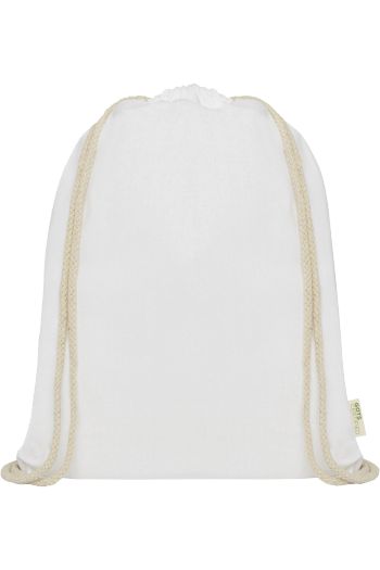 Sac à dos avec cordon en coton organique Orissa 5L - Blanc