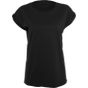 Build Your Brand Ladies Extended Shoulder Tee black
