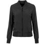 Build Your Brand Ladies Nylon Bomber Jacket black