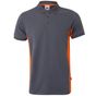 Velilla Polo bicolore manches courtes grey/orange