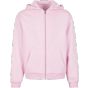 Build Your Brand Fluffy Zip Hoody soft_pink