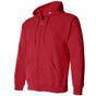 Gildan Adult Full Zip Hooded Sweatshirt red