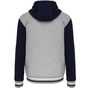 Kariban Blouson Teddy à capuche Unisexe oxford_grey/navy/white
