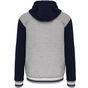 kariban Blouson Teddy à capuche Unisexe oxford_grey/navy/white