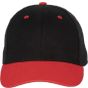 K-up Casquette - 6 panneaux black/red