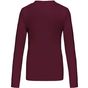 Kariban T-shirt col V manches longues femme wine