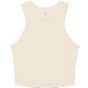 Bella Women's micro rib racer tank - solid_natural_blend - L