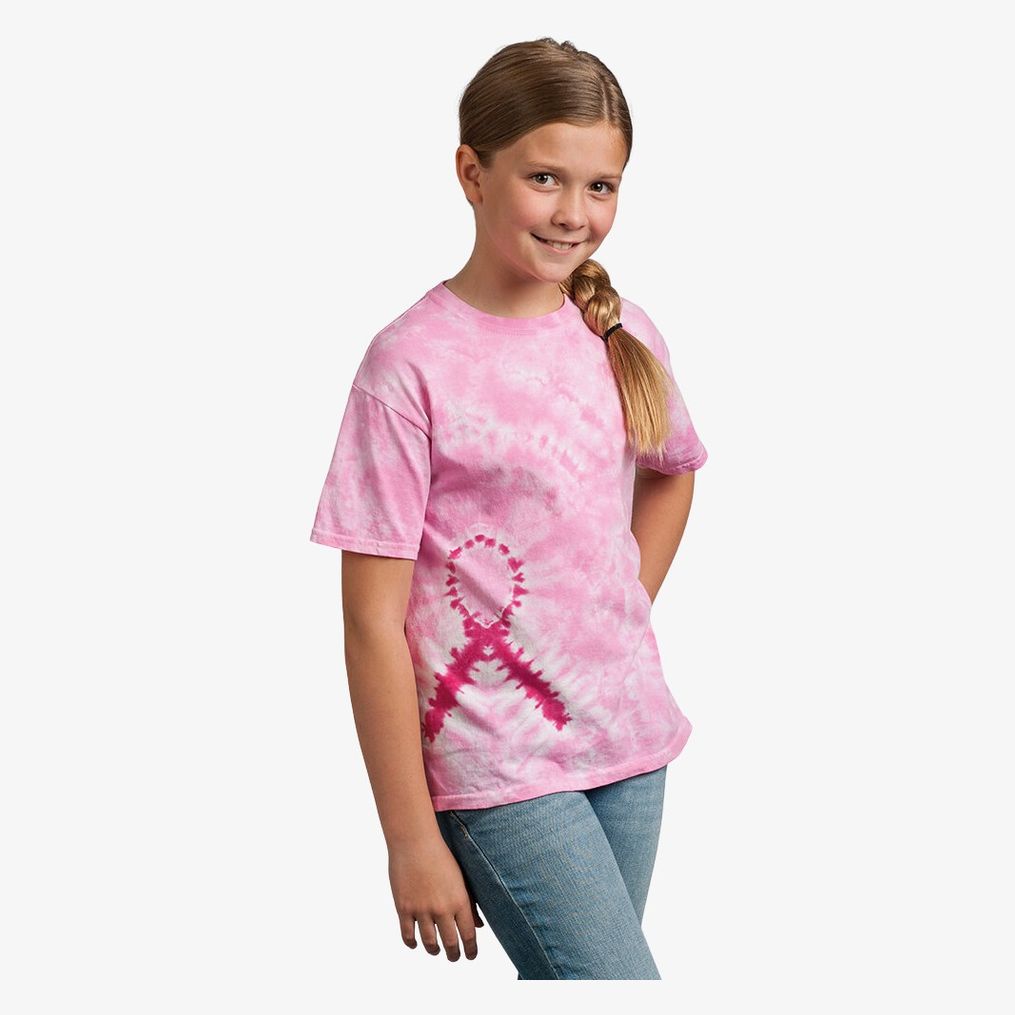 Kids Pink Ribbon T Colortone