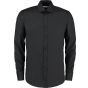 Kustom Kit Slim Fit Business Shirt Long Sleeve Black