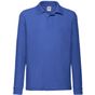 fruit of the loom Long Sleeve 65/35 Polo Kids - bleu_royal - 14/15
