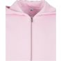 Build Your Brand Fluffy Zip Hoody Soft pink