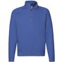 fruit of the loom Premium Zip Neck Raglan Sweat - royal_blue - S