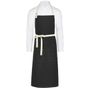 SG Accessories - Bistro Santorini - Contrasted Bib Apron with Pocket black