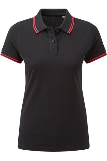 Image produit Polo passepoilé coupe classique femme - col contrasté