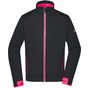 James&Nicholson Men´s Sports Softshell Jacket black/light_red