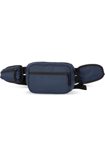 Sac banane recyclé grand format avec pochette latérale - Navy
