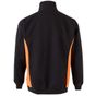 Velilla Sweat bicolore zippé black/orange