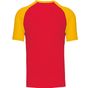 Kariban Baseball - T-shirt bicolore manches courtes red/yellow
