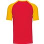 kariban Baseball - T-shirt bicolore manches courtes red/yellow