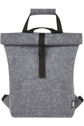 Image produit Sacoche de vélo avec dessus enroulable Felta de 13 L en feutre recyclé.