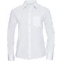 Russell Chemise en Popeline Polyester/Coton classique manches longues femme white