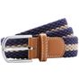 Asquith & Fox Ceinture stretch tressée à rayures bicolores navy/khaki