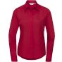 Russell Chemise en Popeline Polyester Coton cintrée manches longues femme classic_red