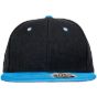 Result Bronx Original Flat Peak Snapback Dual Colour Cap black/azure