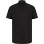 Henbury Men's modern s/s oxford shirt - regular fit black